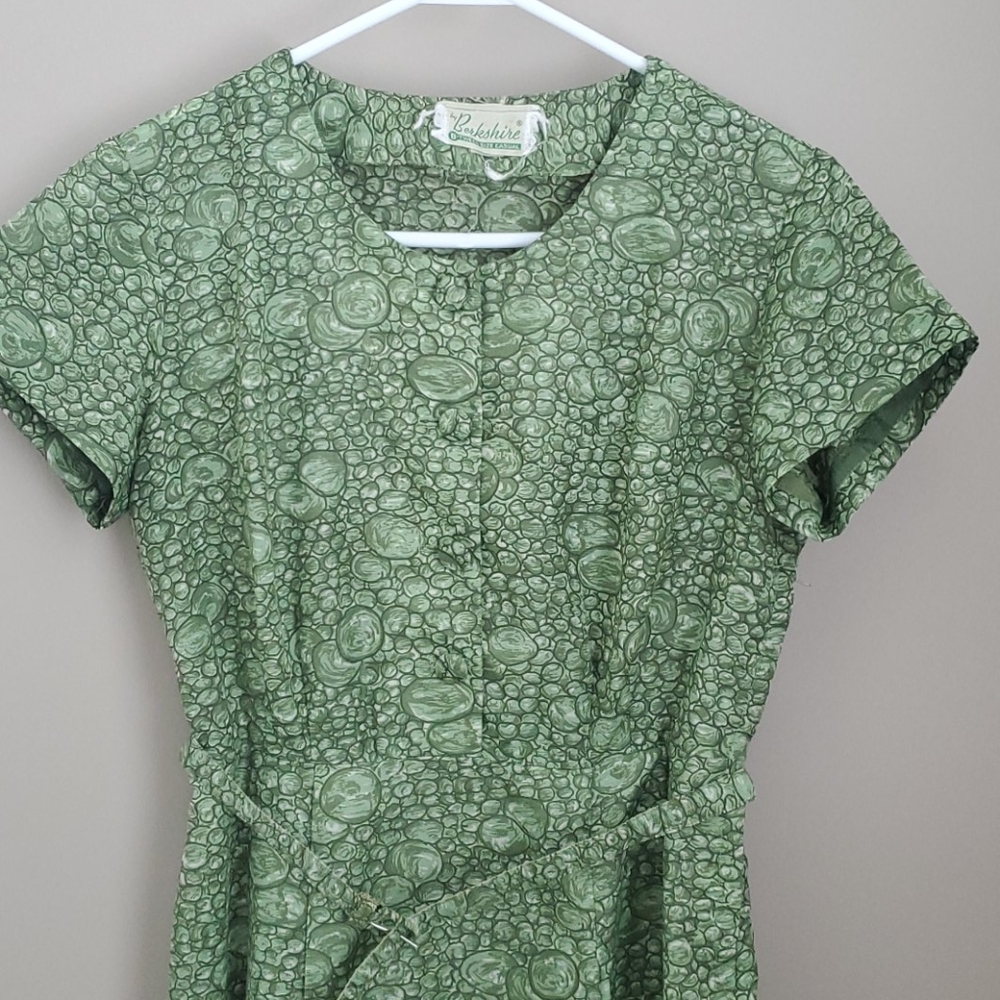 Vintage '60s Casual Dress Green - Picture 2 of 4